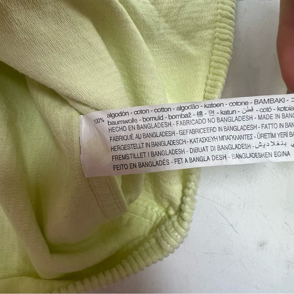 zara men’s neon lime corduroy jacket M L125-13 - Picture 7 of 8